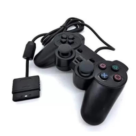 Controle para  PS2 Com Fio Cor Preto