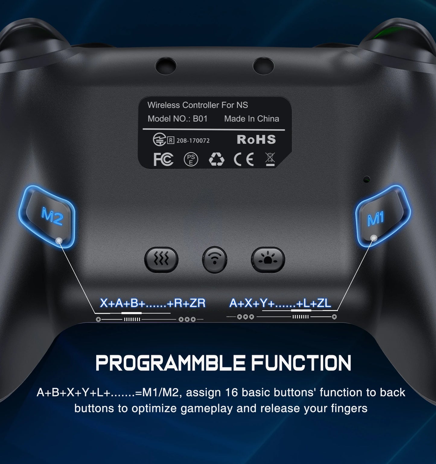 Controle Bluetooth sem fio para Nintendo Switch Pro, Joystick Original, Gamepad, Lag Free Gamepad, RGB, PC