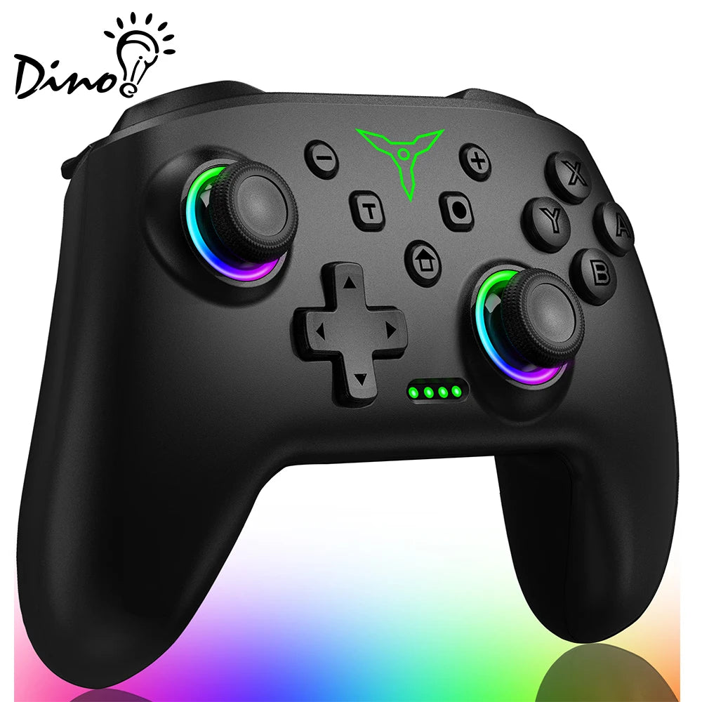 Controle Bluetooth sem fio para Nintendo Switch Pro, Joystick Original, Gamepad, Lag Free Gamepad, RGB, PC