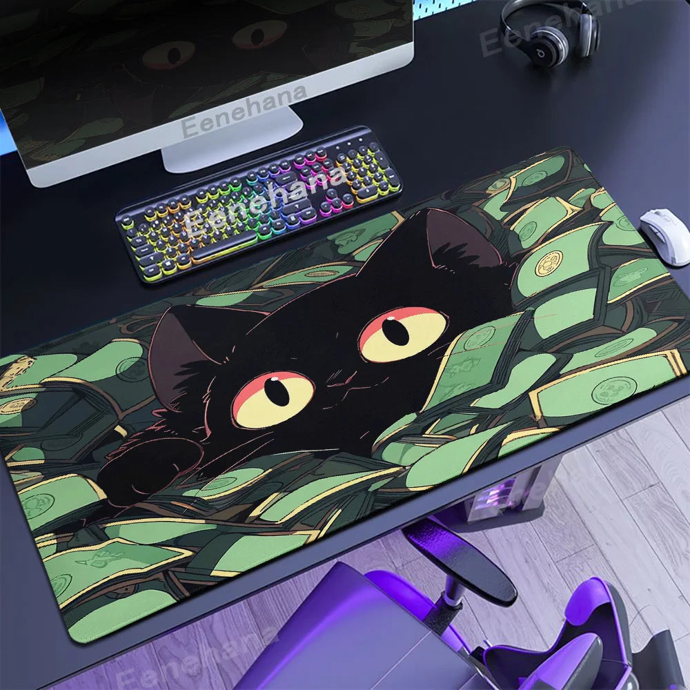 Mouse pad Gato preto nas nuvens