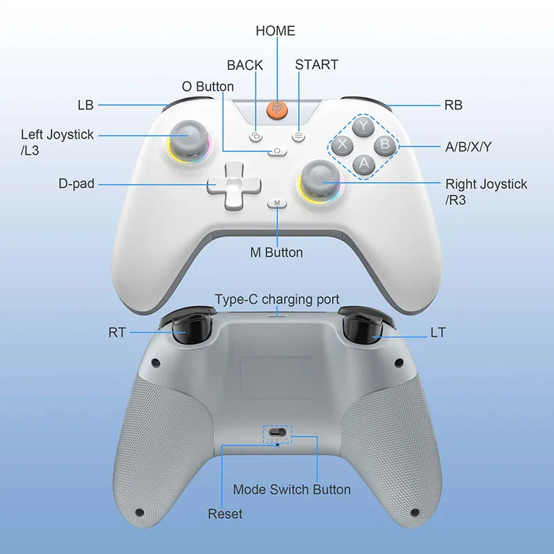 EasySMX X05 Controle PC Sem Fio Gamepad Bluetooth